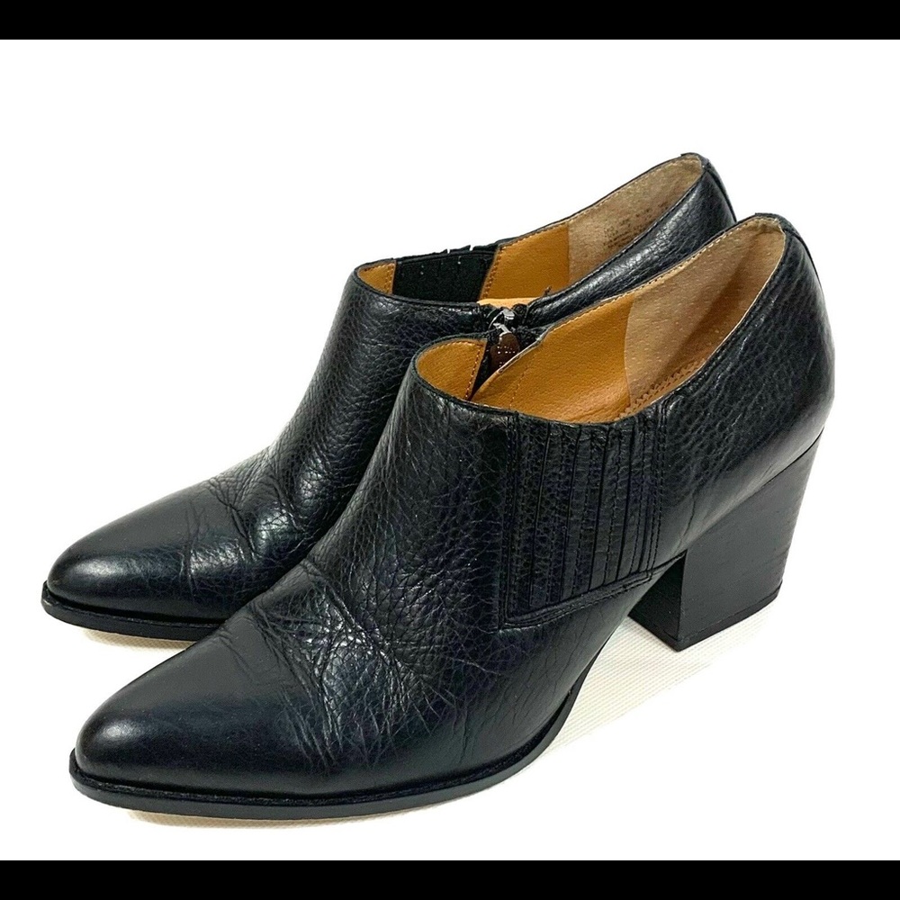 Franco Sarto Camella Black Leather Pointed Toe 9M